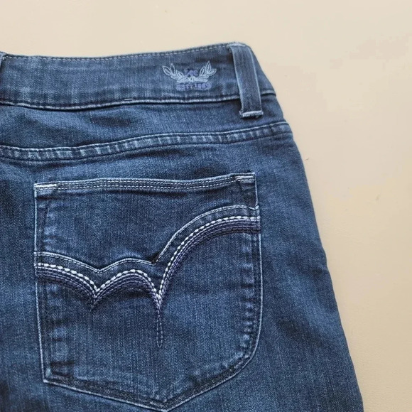 Lee Perfect Fit Just Below The Waist Jeans Women's Blue Pocket Mid Rise Sz 14 - Picture 7 of 9